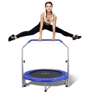 SereneLife Portable & Foldable Trampolines - 40' in-Home Mini Rebounder