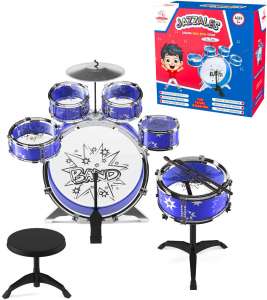 EMAAS Drum Kit 11-Pieces 6 Drums Cymbals