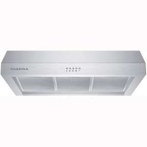 CIARRA CAS75908A Under-Cabinet Range Hoods 30 inch 450 CFM with Ducted Ductless Convertible, Stainless Steel Kitchen Stove Vent