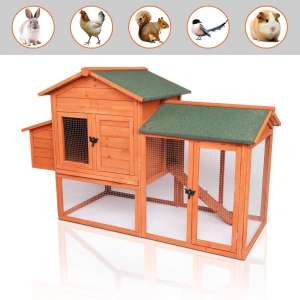POTBY 41-inch Chicken Coop with a Waterproof Roof