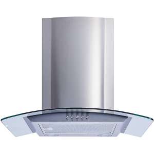 Winflo New 30 Convertible Stainless Steel Tempered Glass Wall Mount Range Hoods