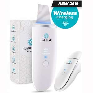 [New Version] 2019 Skin Scrubber by Larimar, Cordless Peeling Pore Cleanser, Facial Deep Cleansing Exfoliation Spatula Device