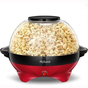 Popcorn Machine, 6-Quart Popcorn Popper maker, Nonstick Plate, Electric Stirring with Quick-Heat Technology, Cool Touch Handles