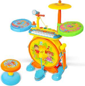 Toonit Jamz Boys and Girls Drum Set and keyboard
