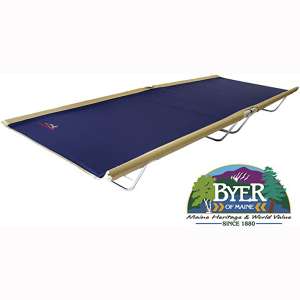 BYER OF MAINE, Allagash Plus, Cot, 76" L X 30" W X 8" H, Lightweight Cot, Extra Wide, Camping Cots Adult