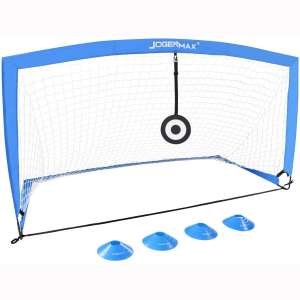 JOGENMAX Portable Soccer Goal, Pop-Up Soccer Goal Net with Aim Target, 1PCS, with Agility Training Cones, Indoor or Outdoor Soccer Goal for Kids & Adults Size 6‘X3’X3‘
