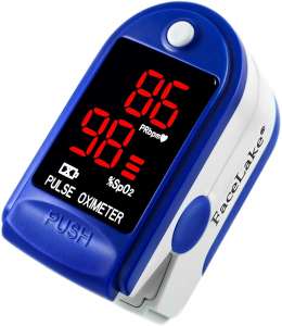 Facelake ® FL400 Pulse Oximeter with Carrying Case, Batteries, Neck Wrist Cord