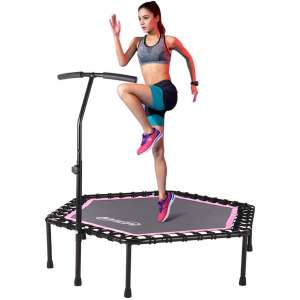 Newan 40'-48'Silent Mini Trampoline Fitness Trampoline Bungee Rebounder Jumping Cardio Trainer