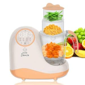 Babies Food Maker Chopper Grinder - Mills and Steamer 8 in 1 Processor for Toddlers - Steam, Blend, Chop, Disinfect, Clean, 20 Oz Tritan Stirring Cup, Touch Control Panel, Auto Shut-Off, 110V Only