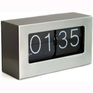 Rejea WonderZoo Auto Flip Clock, Stainless Steel Wall Mounted, Desktop Tabletop Clock for Shelf