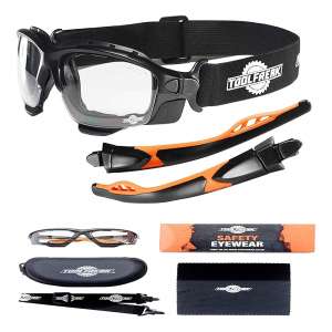 ToolFreak Spoggles, Protective Goggles Safety Glasses Foam Padded