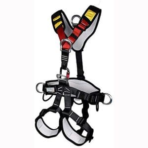 YaeCCC Climbers Harness Belt for Fire Rescue High Altitude School Assignment Caving Rock Rappelling Equipment Body Guard Protect