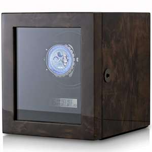 Automatic Watch Winder with LED Backlight and LCD Display for a Single Watch