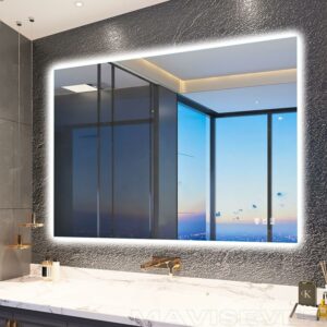 MAVISEVER 40 X 32 Inches LED Lighted Bathroom Mirror
