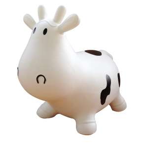 AppleRound White Cow Bouncer with Hand Pump