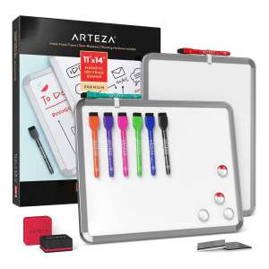 Arteza Magnetic Whiteboard Set with Markers and Magnets