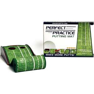 PERFECT PRACTICE Putting Mat- Indoor and Outdoor Golf Putting Mat with Auto Ball Return