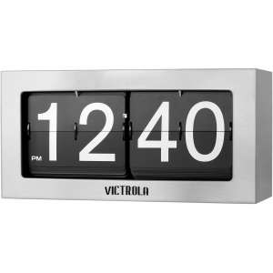Victrola VC-425-SLV Flip Clock Large Silver