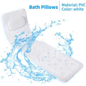 KR Bath Pillow Full Body，Non-Slip Cushioned Bathtub Pillow，Luxury 3D Air Mesh Spa Bathtub Cushion
