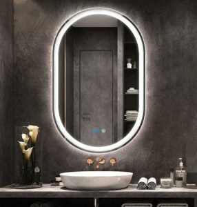 Oval Lighted LED Bathroom Mirror