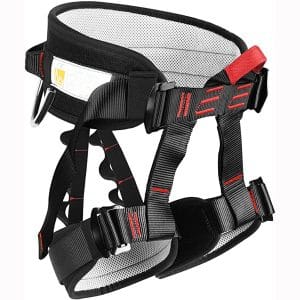 Weanas Thicken Climbing Harness, Protect Waist Safety Harness, Wider Half Body Harness for Mountaineering