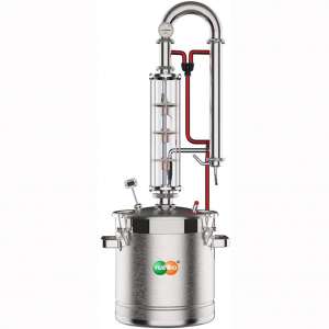 YUEWO 5.8 Gal 22 litres Water Distiller Ethanol Moonshine Still Kit Complete with Thumper Whiskey Barrel Home Brewing Kit