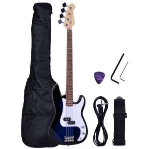 Polar Aurora NEW Full Size 4 Strings Blue Electric Bass Guitar