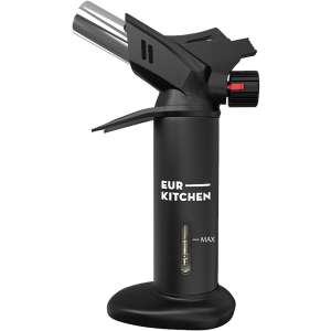 EurKitchen Culinary Cooking Butane Torch - Fuel Not Included - Refillable Food Butane Blow Torch