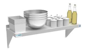 KoolMore NSF Stainless Steel Wall Mount Shelf - Industrial Grade Metal Shelf for Commercial Restaurant Kitchens 12 x 36
