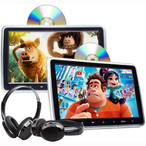 2020 Newest Headrest DVD Player Car DVD Player 10.1'' Dual Car DVD Players with 2 Headphones Eonon C1100A for Kids