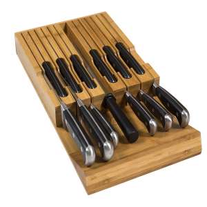 Noble Home & Chef In-Drawer Bamboo Knife Block 12 Knives
