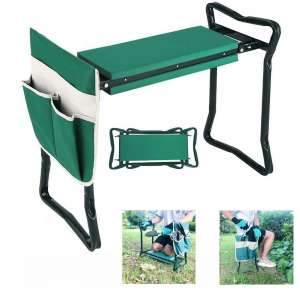 Besthls Garden Kneeler and Seat Stool Heavy Duty Garden Folding Bench
