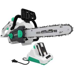 LiTHELi 40V Cordless Chainsaw 14 inches with Brushless Motor, 2.5AH Battery and Charger