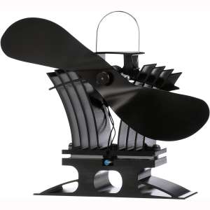 Caframo Ecofan BelAir, Heat Powered Low Temp Stove Fan, Black Blade