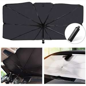 helloleiboo Car Windshield Sun Shade UV Rays and Heat Sun Visor Protector Foldable Reflector Umbrella