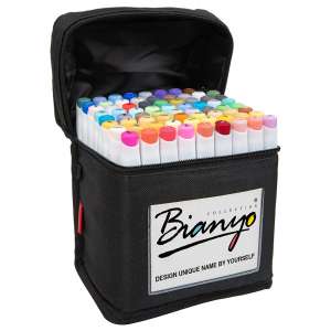 Bianyo Classic Series Dual-Tip Art Markers with a Travel Case (Set of 72)