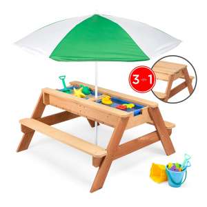 Best Choice Products Wooden Picnic Water and Sand Table for Kids