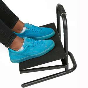 Mind Reader FTHEIGHT-BLK Ergonomic Foot Rest, Height Adjustable Non-Slip Universal, Black