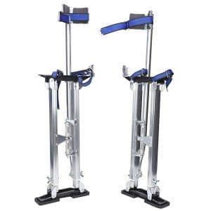 SUPERFASTRACING 24-40 inch Drywall Stilts Aluminum Tool Silver Stilt for Painting Painter Taping Silver