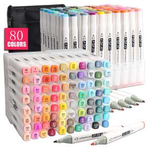ADAXI Markers Set for Kids & Adults with a Fashion Carrying Case