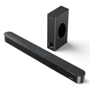 BESTISAN Sound Bars w/ Wired Subwoofer and a Touch Remote Control