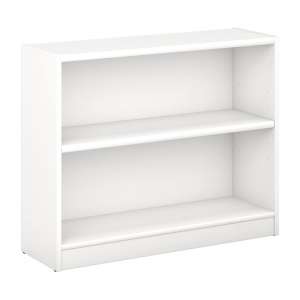 Bush White Bookcase with Two Shelves