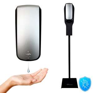 UGOODS Automatic Touchless Universal Hand Sanitizer Dispenser Soap Dispenser Floor Stand (Dispenser + Stand)