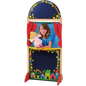 Constructive Playthings Kid-Sized Hardwood Puppet Theater