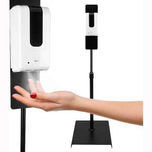 Brüun Automatic Hand Sanitizers Station – Touchless Disinfecting Alcohol Dispenser &amp; Stand for Automatic Sanitizing &amp; Cleaning