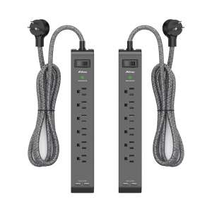 Mifaso 2 Pack Surge Protector Power Strip 6 Outlets