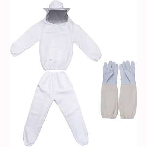 REAMTOP Professional Beekeeper Suit (Jacket, Pants, Gloves)