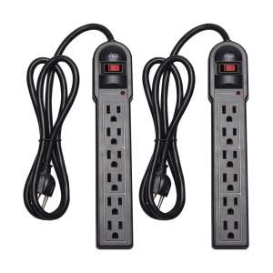 KMC 6 AC Outlets 900 Joules 4FT Power Cord