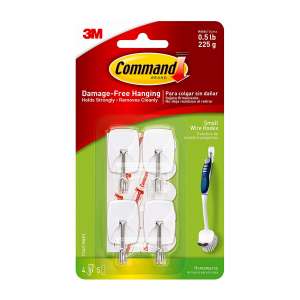 Command Small Wire Hook with, 4-Hooks
