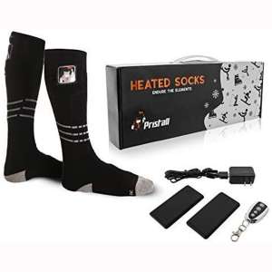 Pristall Remote Control Heated Socks | Rechargeable Battery Heating Socks for Men and Women